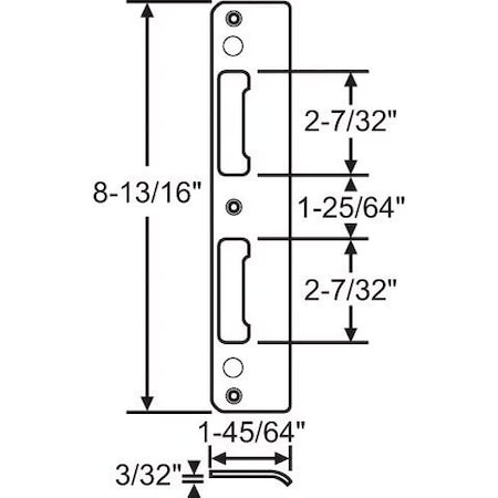Strybuc Latch and Deadbolt Strike 850-8787747